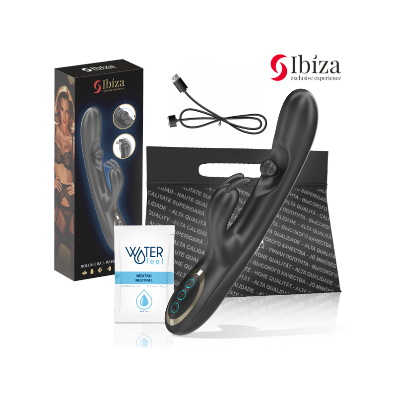 IBIZA - POWERFUL RABBIT VIBRATOR WITH MASSAGING ROLLING PEARL - IBIZA…