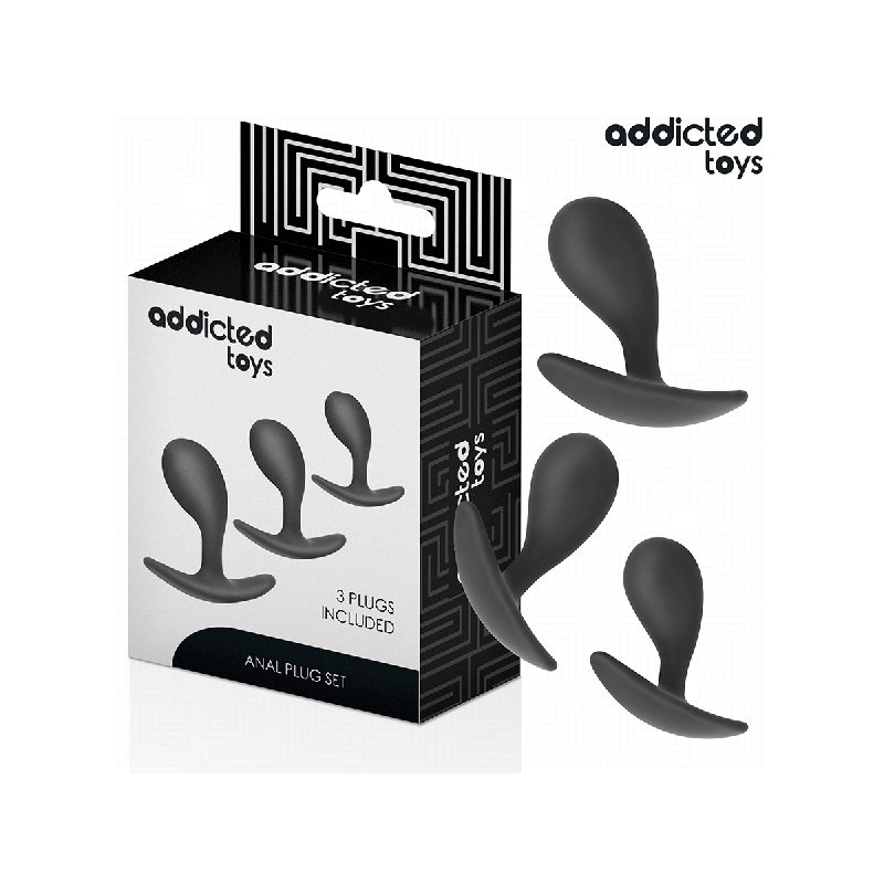 Addicted Toys - Set De 3 Plug Anal Silicona Modelo 3 | Vybes.it