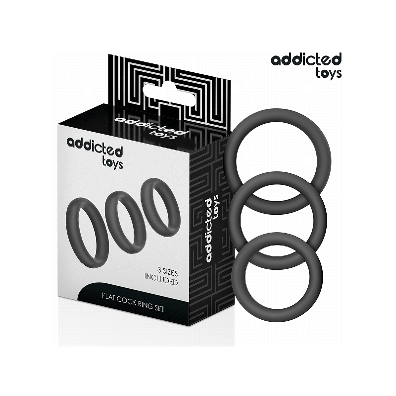 Addicted Toys - Set De Anillos Silicona Planos | Vybes.it