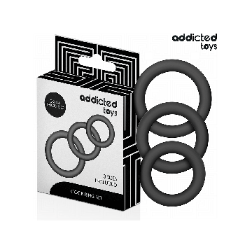 ADDICTED TOYS - SET OF SILICONE RINGS MODEL 1 - Cockrings without vib…