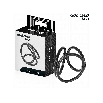 ADDICTED TOYS - DREIFACH-PENISRING - Cockringe ohne Vibration