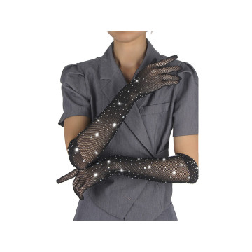 SUBBLIME - 957469SHINE TRANSPARENT GLOVES BLACK S/M - SUBBLIME ACCESO…
