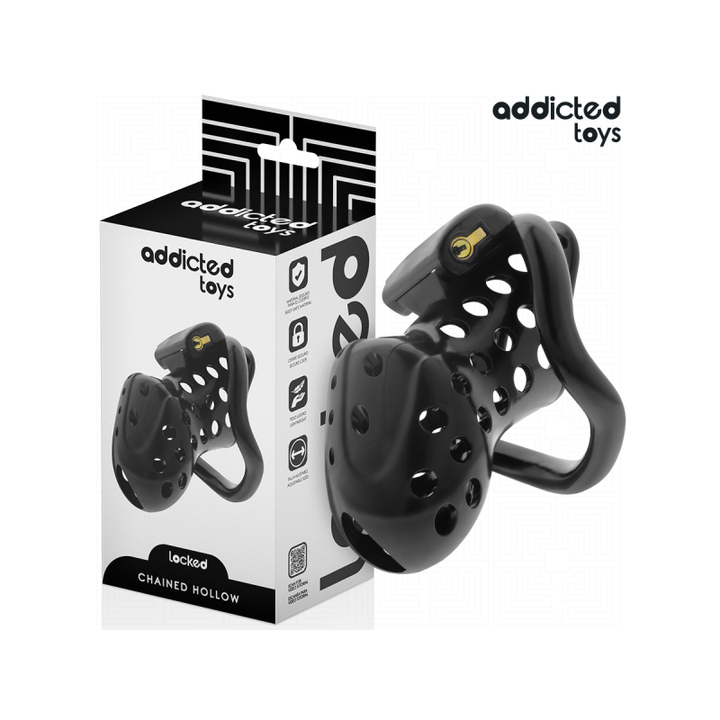 Addicted Toys Locked - Chained Hollow Jaula Para Pene 10,5 Cm |
