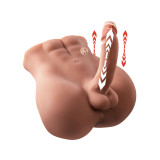 XISE - BERTLETT DILDO ASS MASTURBADOR DILDO Y ANO REALÍSTICO POSICIÓN FRONTAL CON THRUSTING 18 CM