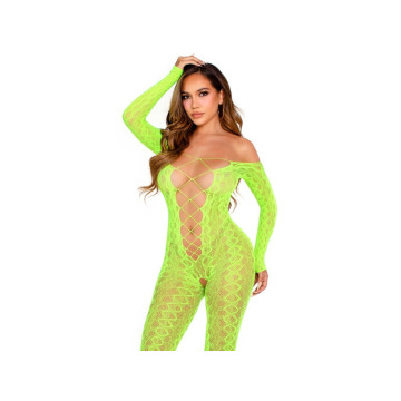 Leg Avenue - Bodystocking Mit Ohne Schritt Exotic Snake Lace