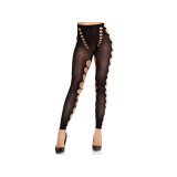 LEG AVENUE - BAS OPAQUES SANS COUTURE AVEC DÉCOUPE AUX PIEDS NOIRS -…