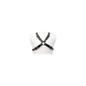 Leather Body - Schwarzer Schnalle Harness Für Mnner | Vybes.it