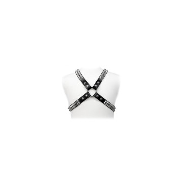 LEATHER BODY - PYRAMID STUD HARNESS - Body harness | Vybes.it