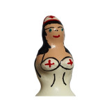 CONDOMERIE - HANDPAINTED NOVELTY CONDOMS NURSE BLACK - Funny Condoms