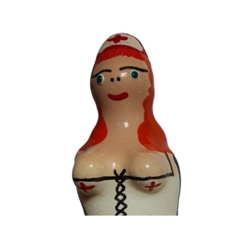 CONDOMERIE - HANDPAINTED NOVELTY CONDOMS NURSE REDHEAD - Funny Condoms