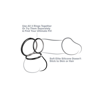 FANTASY C-RINGZ - SET 3 ANELLI STAMINA IN SILICONE - Cockring senza v…