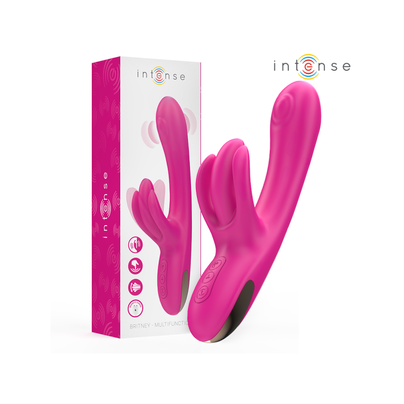 Intense - Britney Vibrador Multifunción Rabbit 23 Cm Rosa | Vybes.it