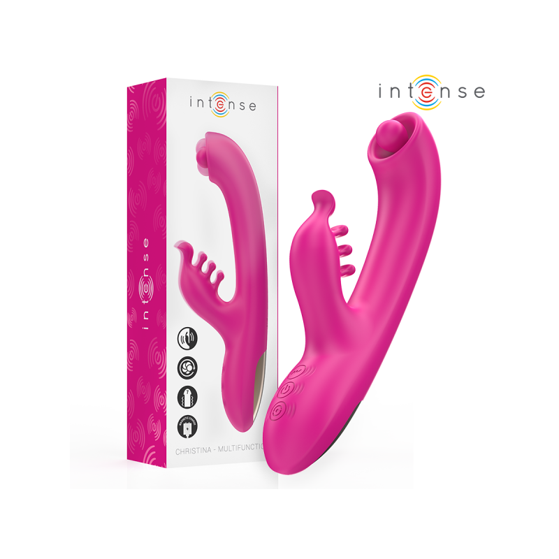 Intense - Christina Vibrateur Lapin Multifonction 22,5 Cm Rose |