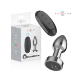 Intense - Plug Anal 10 Vibraciones Metal Con Control Remoto S |