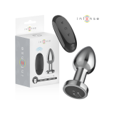 Intense - Plug Anal 10 Vibraciones Metal Con Control Remoto M |