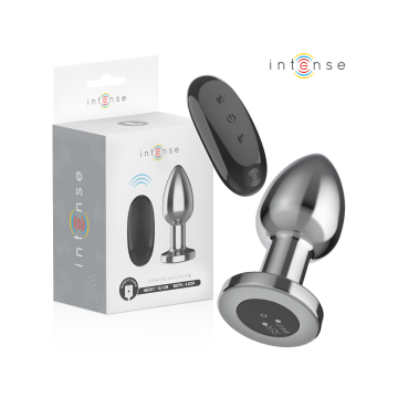Intense - Plug Anal 10 Vibraciones Metal Con Control Remoto L |