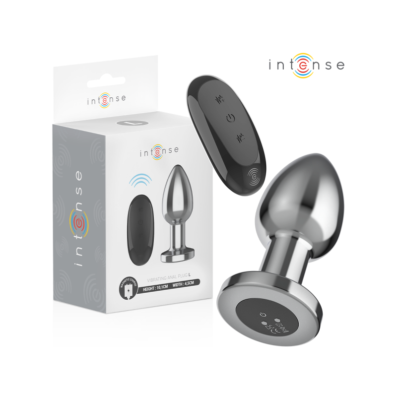 Intense - Plug Anal 10 Vibrations Métal Avec Télécommande L |