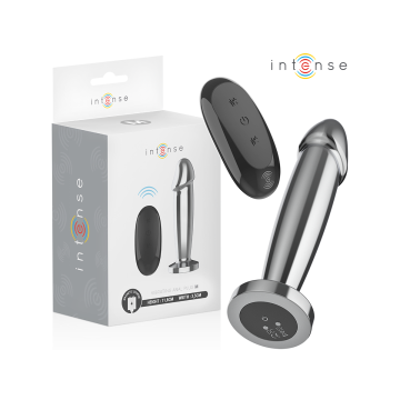 Intense - Plug Anal 10 Vibrations Gode Métallique Avec Télécommande