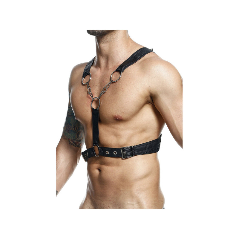 MOB - DNGEON CROSSED BLACK CHAIN HARNESS ONE SIZE - Men's Harnesses