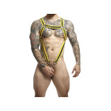 MOB - DNGEON YELLOW CROSSED PENIS HARNESS ONE SIZE - Men's Harnesses
