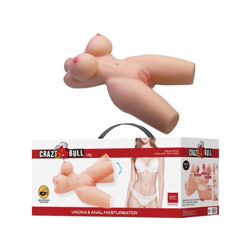 Crazy Bull - Torse Féminin Réaliste Lily Vagin Et Anal 4 Kg |