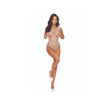 PASSION - BS114 WEISSER GITTER-BODYSTOCKING - PASSION WOMAN BODYSTOCK…