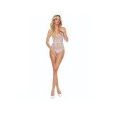 PASSION - BS115 WHITE GRID BODYSTOCKING - PASSION WOMAN BODYSTOCKINGS