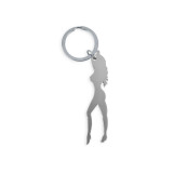 DIABLO PICANTE - PORTE-CLÉS AVEC SILHOUETTE FÉMININE ARGENTÉE AVEC DÉ…