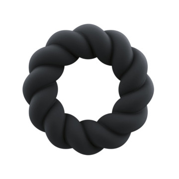 ROCKS-OFF - TWIST BLACK SILICONE MASTURBATOR RING - Cockrings without…