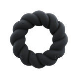 ROCKS-OFF - ANNEAU DE MASTURBATION EN SILICONE NOIR TWIST - Cockrings…