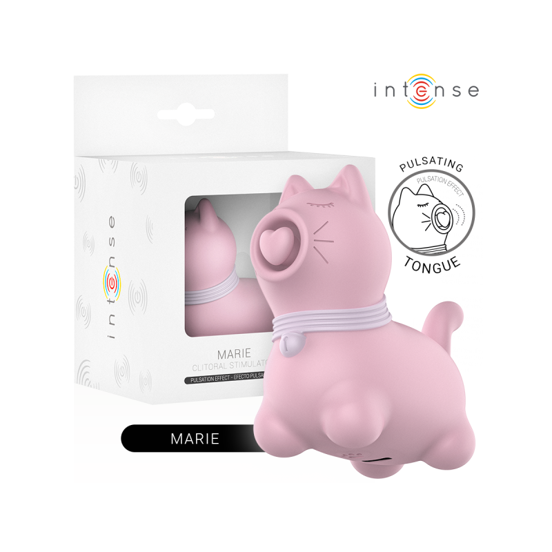 Intense - Marie Estimulador Con Lengua Efecto Pulsación Rosa |