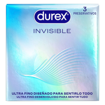 DUREX - PRESERVATIVOS INVISIBLE ULTRA FINO 3 UNIDADES
