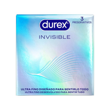 DUREX - ULTRA THIN INVISIBLE CONDOMS 3 UNITS - DUREX CONDOMS - Sensit…