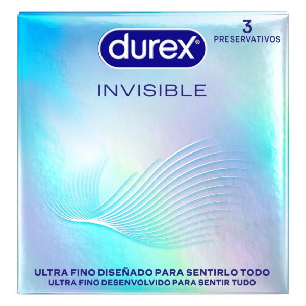 DUREX - PRESERVATIVOS INVISIBLE ULTRA FINO 3 UNIDADES