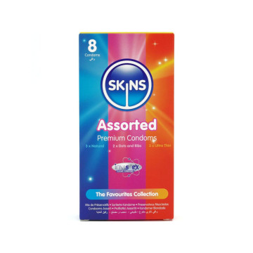 SKINS - PACK DE 8 PRÉSERVATIFS PREMIUM ASSORTIS - Toutes les tailles…