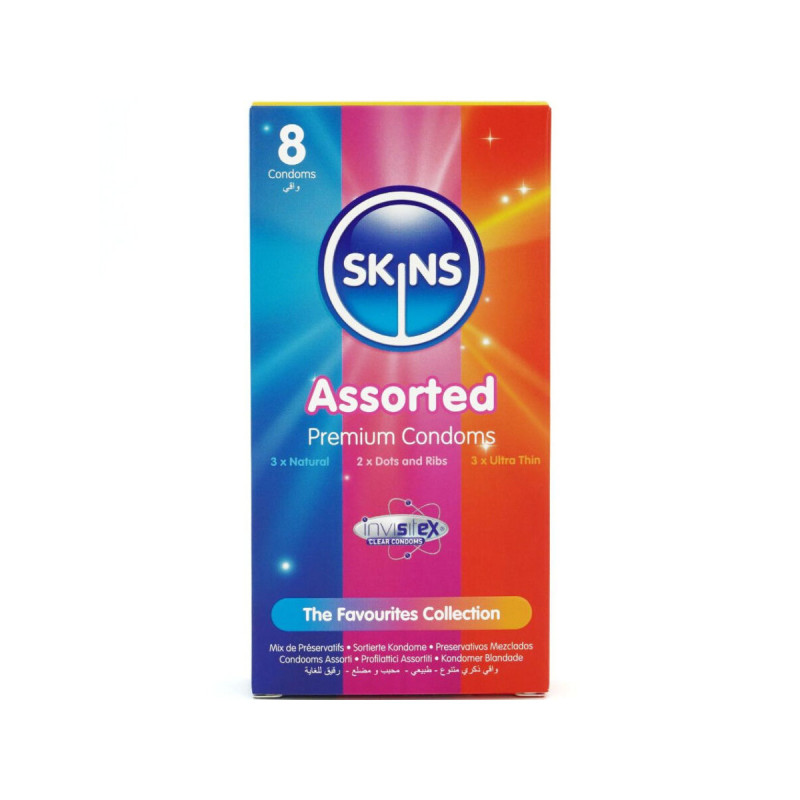 SKINS - SORTIERTE PREMIUM-KONDOME PACKUNG 8 - Alle Kartongrößen