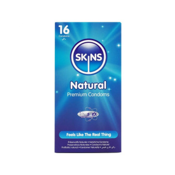 SKINS - NATURAL PREMIUM CONDOMS PACK 16 - Natural Range