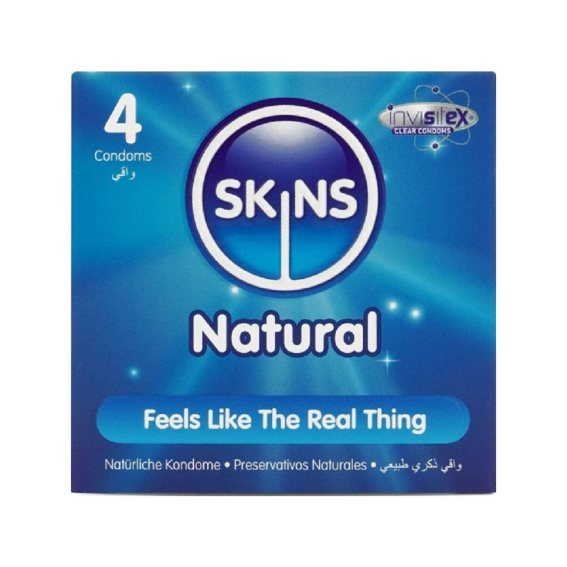 SKINS - PRESERVATIVI NATURALI PREMIUM CONFEZIONE DA 4 - Gamma naturale