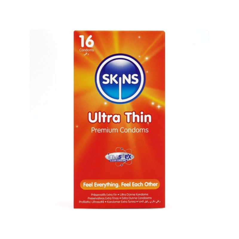 SKINS - PACK DE 16 PRÉSERVATIFS ULTRA FINS PREMIUM - Sensible