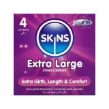 SKINS - EXTRA GROSSE PREMIUM-KONDOME PACKUNG 4 - Größe XL (Groß)