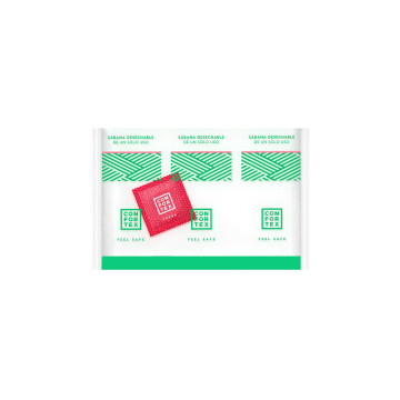 CONFORTEX - FEUILLES HYGIÉNIQUES JETABLES , SAC INDIVIDUEL + CONDOM F…