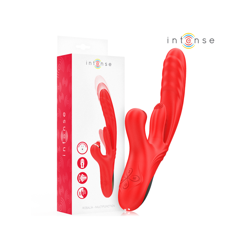 Intense - Rosalia Vibrador Multifunción 3 En 1 Rojo | Vybes.it