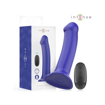 Intense - Victoria Vibrateur Avec Ventouse 10 Vibrations Bleu Foncé