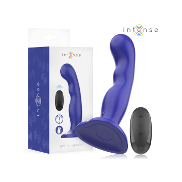 Intense - Shorty Vibrator Mit Saugnäpfen Blau Fernbedienung |