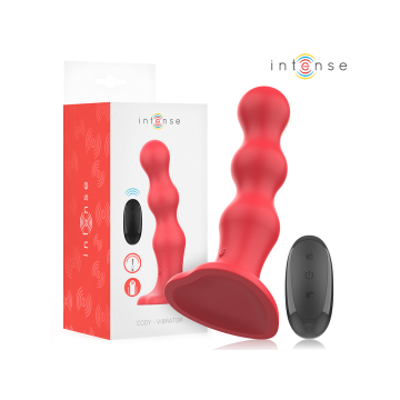 Intense - Cody Vibrator Mit Saugnäpfen Rote Fernbedienung | Vybes.it