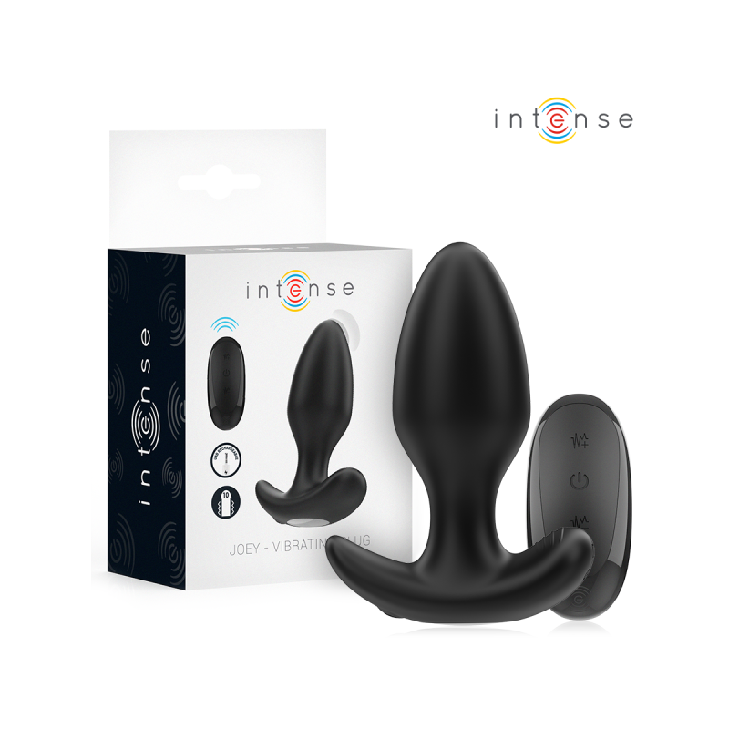 Intense - Joey Plug Anal 10 Vibraciones Negro Control Remoto |