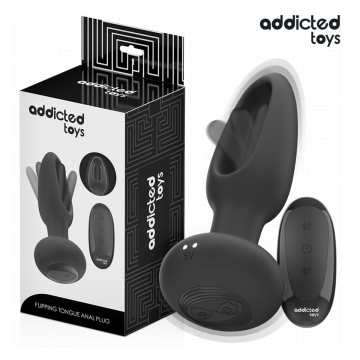 ADDICTED TOYS - PLUG ANAL AVEC LANGUE VIBRANTE ET TÉLÉCOMMANDE