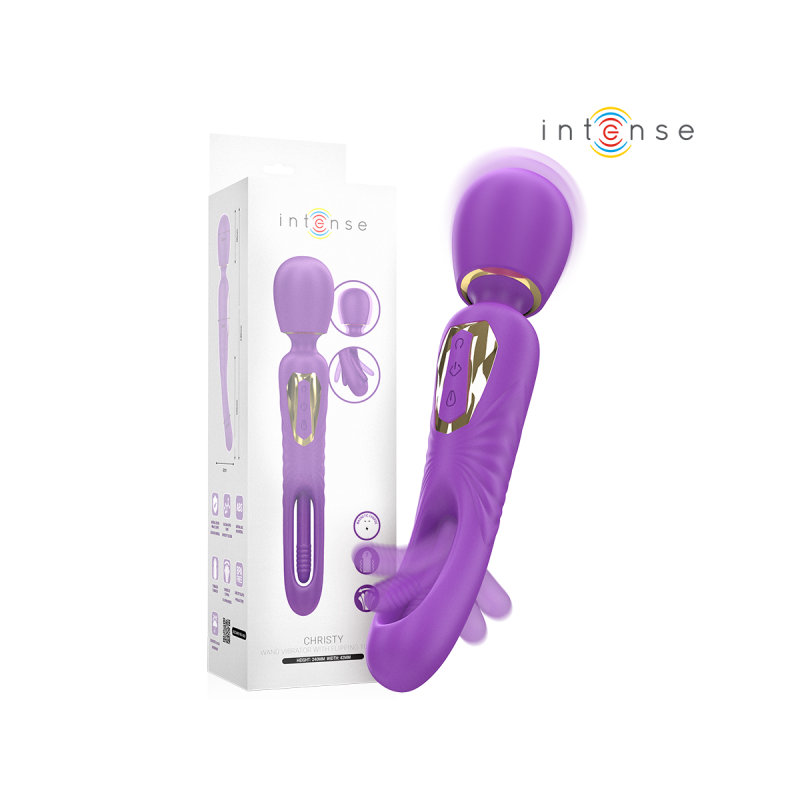 Intense - Christy Vibrador Wand Con Lengua Giratoria | Vybes.it
