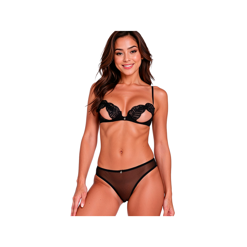 Passion - Intimari Set Sujetador + Bragas Negro L/Xl | Vybes.it