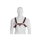 Leather Body - Harnais Chaîne Iii Noir / Rouge | Vybes.it